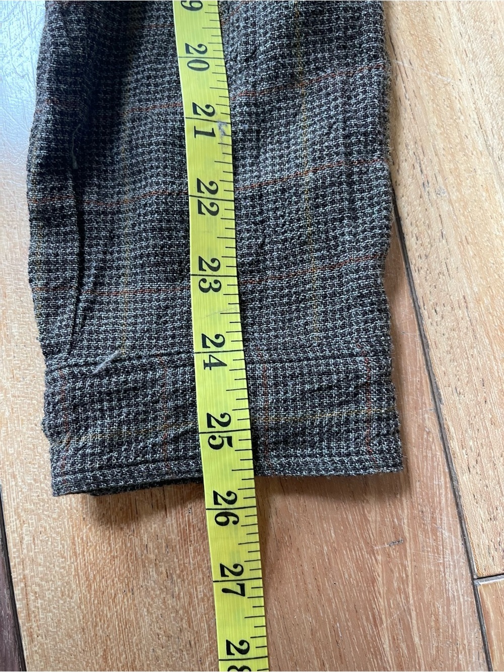 Zara SRPLS Wool Blend Plaid Midi Dress Brown Utility Military Size S - Picture 11 of 11